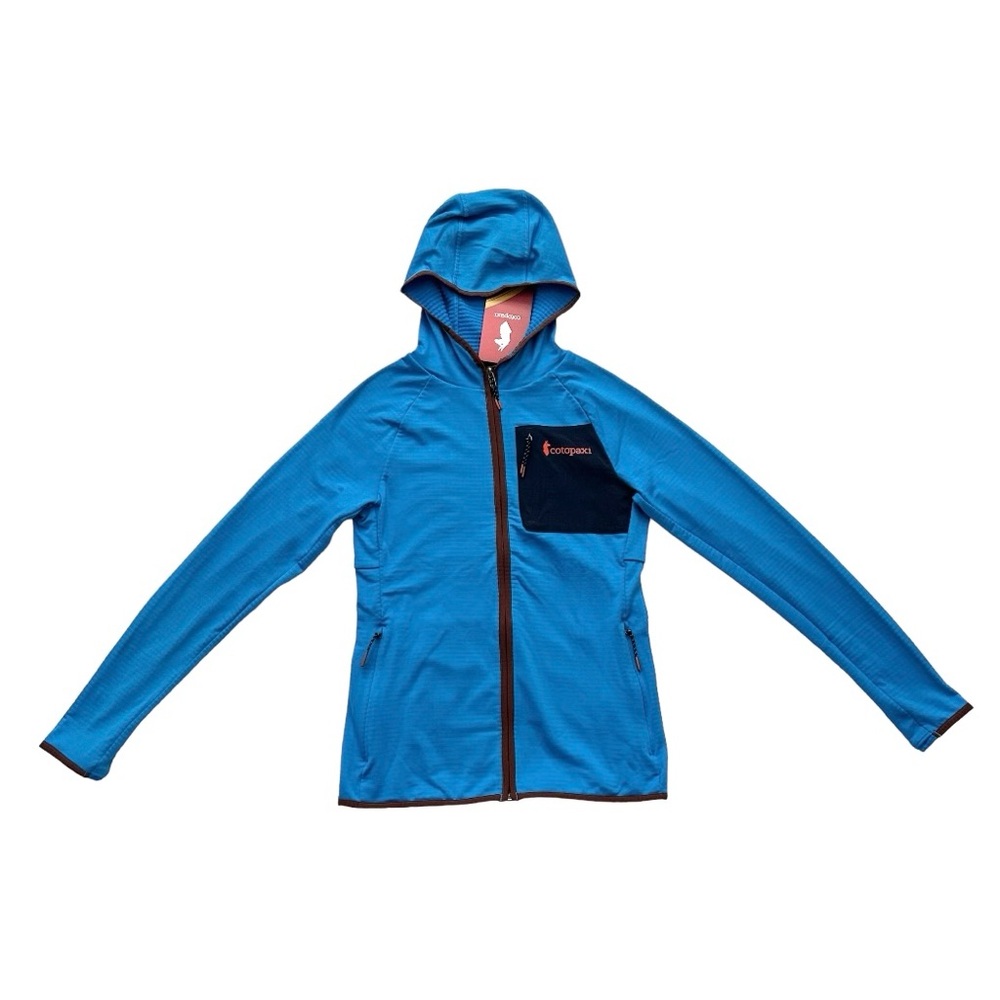 Cotopaxi Otero Fleece Full Zip Hooded Jacket Saltwater Blue Women’s Size Small